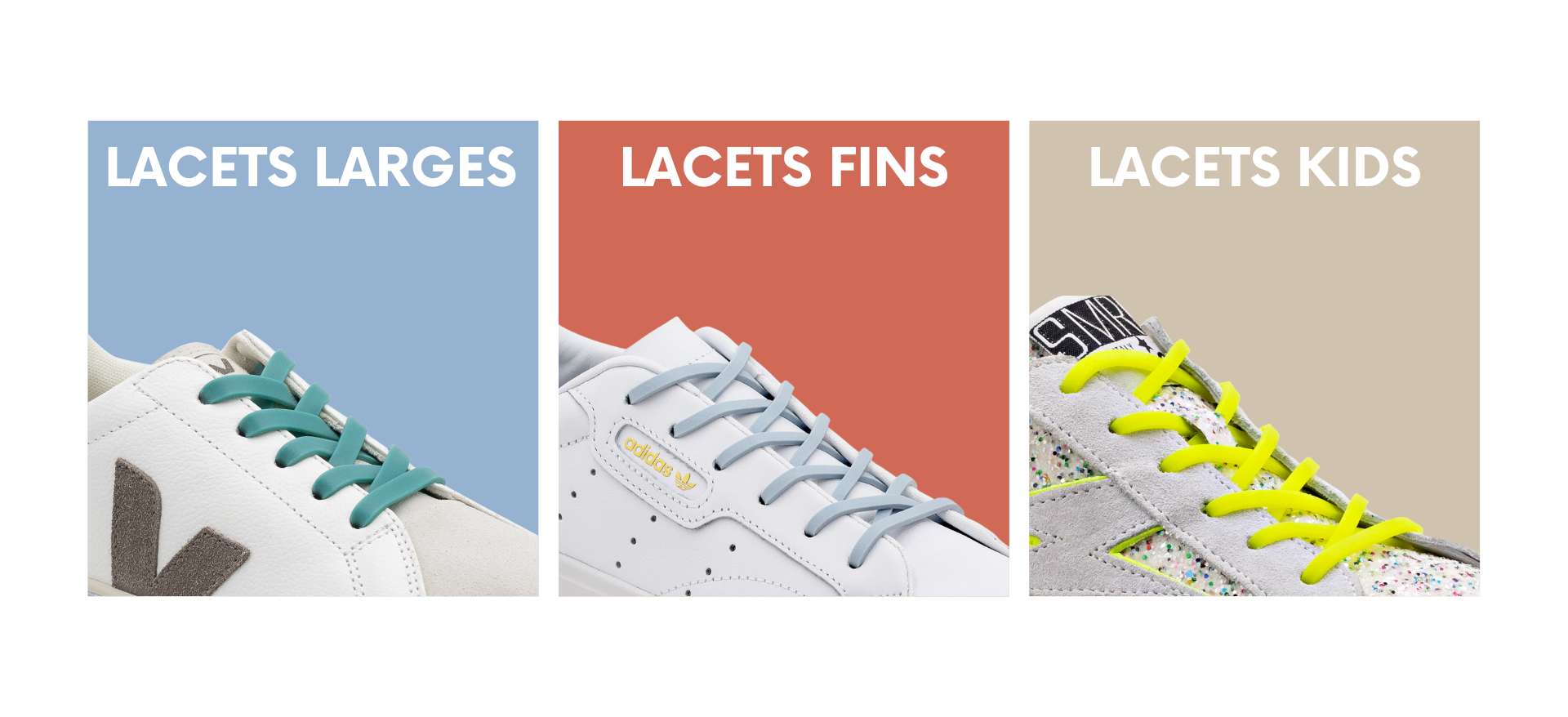 Lacets en silicone sneakers